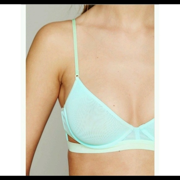 Free People Blue Double Wing Mesh Bra - Picture 4 of 7